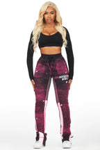 Tanisha Black Stacked Flare Pant