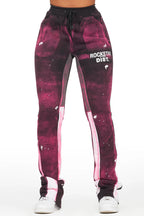 Tanisha Black Stacked Flare Pant