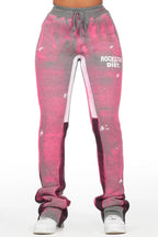 Tanisha Heather Grey Stacked Flare Pant