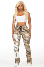 Sidni Tree Camo Super Stacked Track Pant