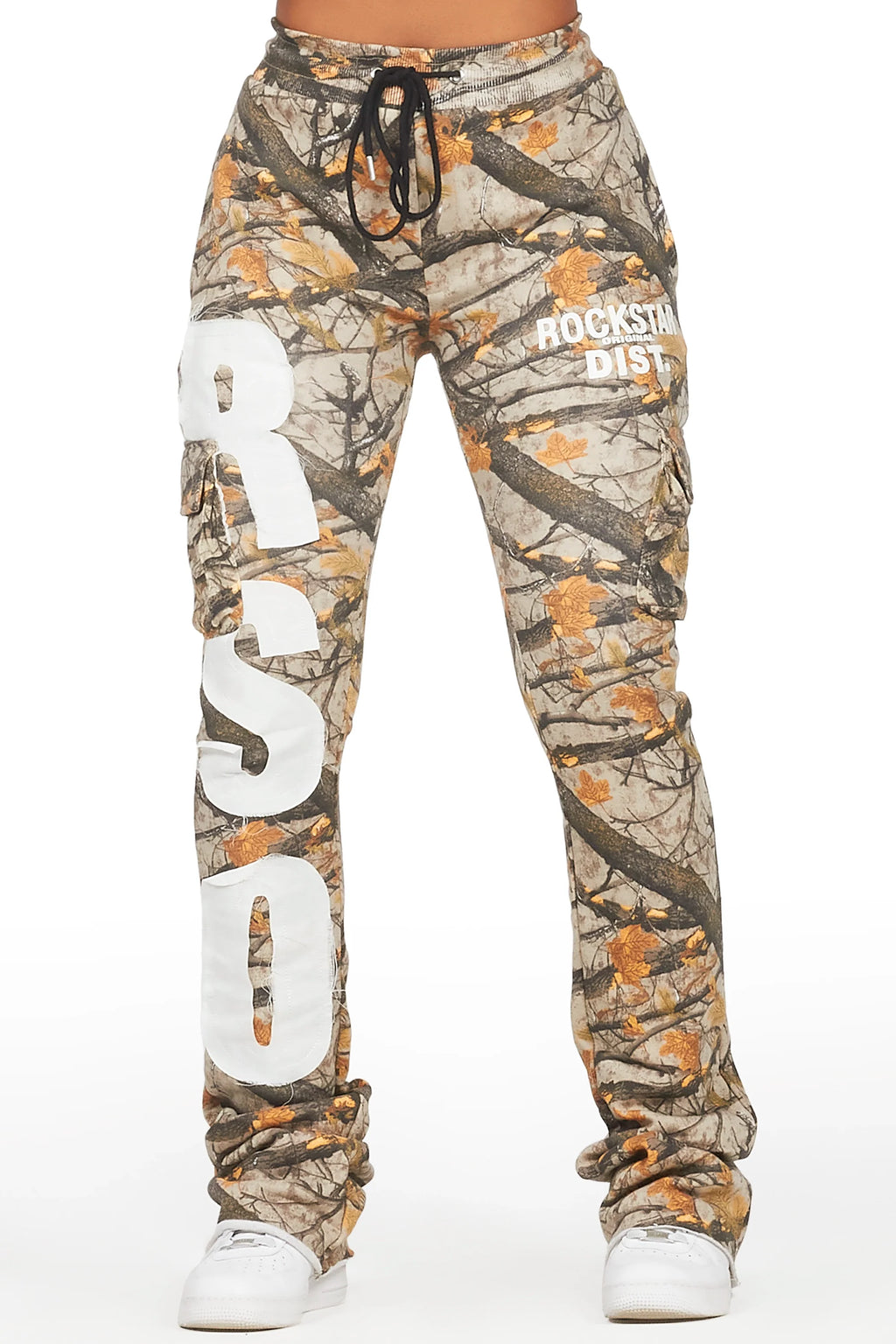 Sidni Tree Camo Super Stacked Track Pant