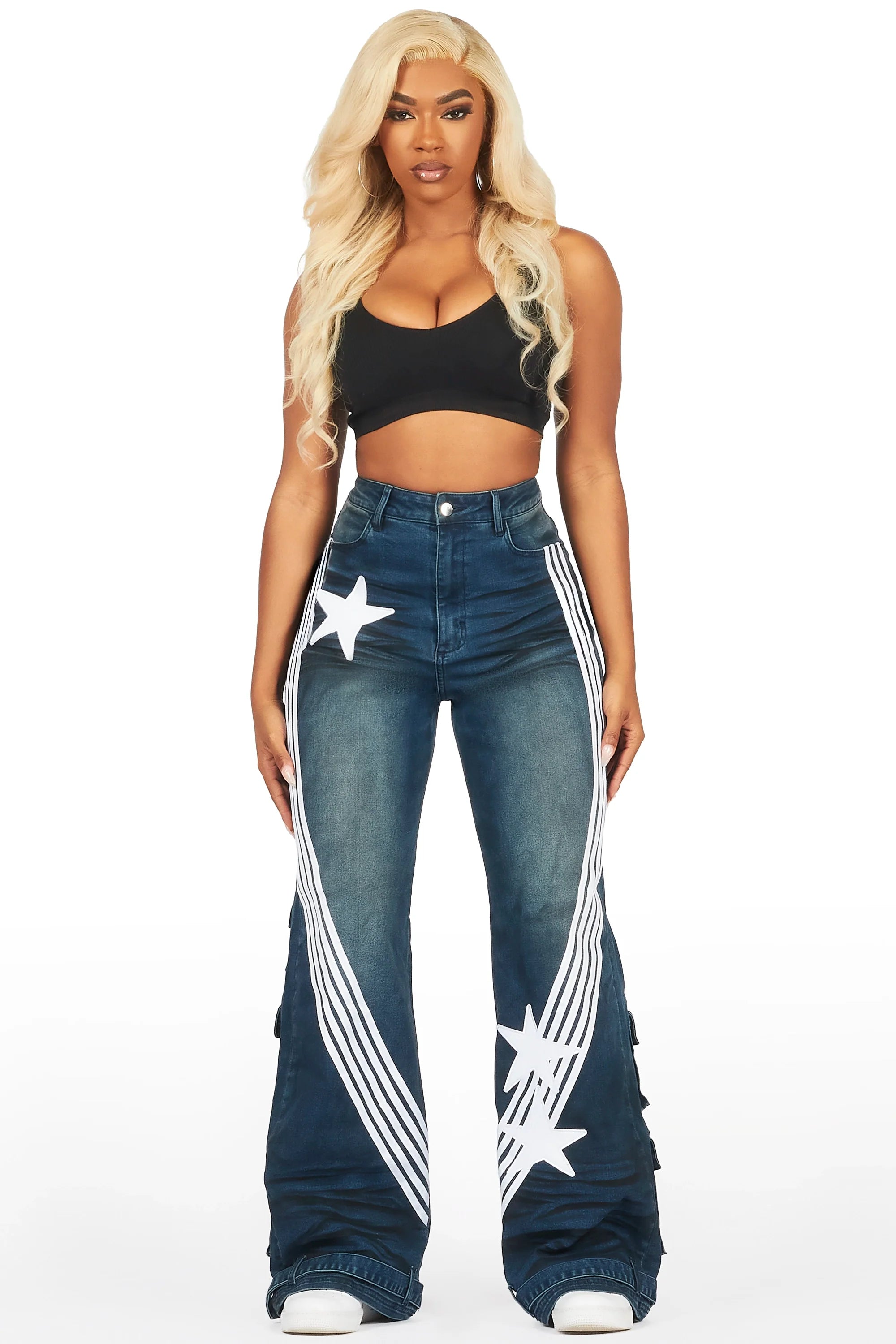 Bryana Dark Wash Wide Leg Jean