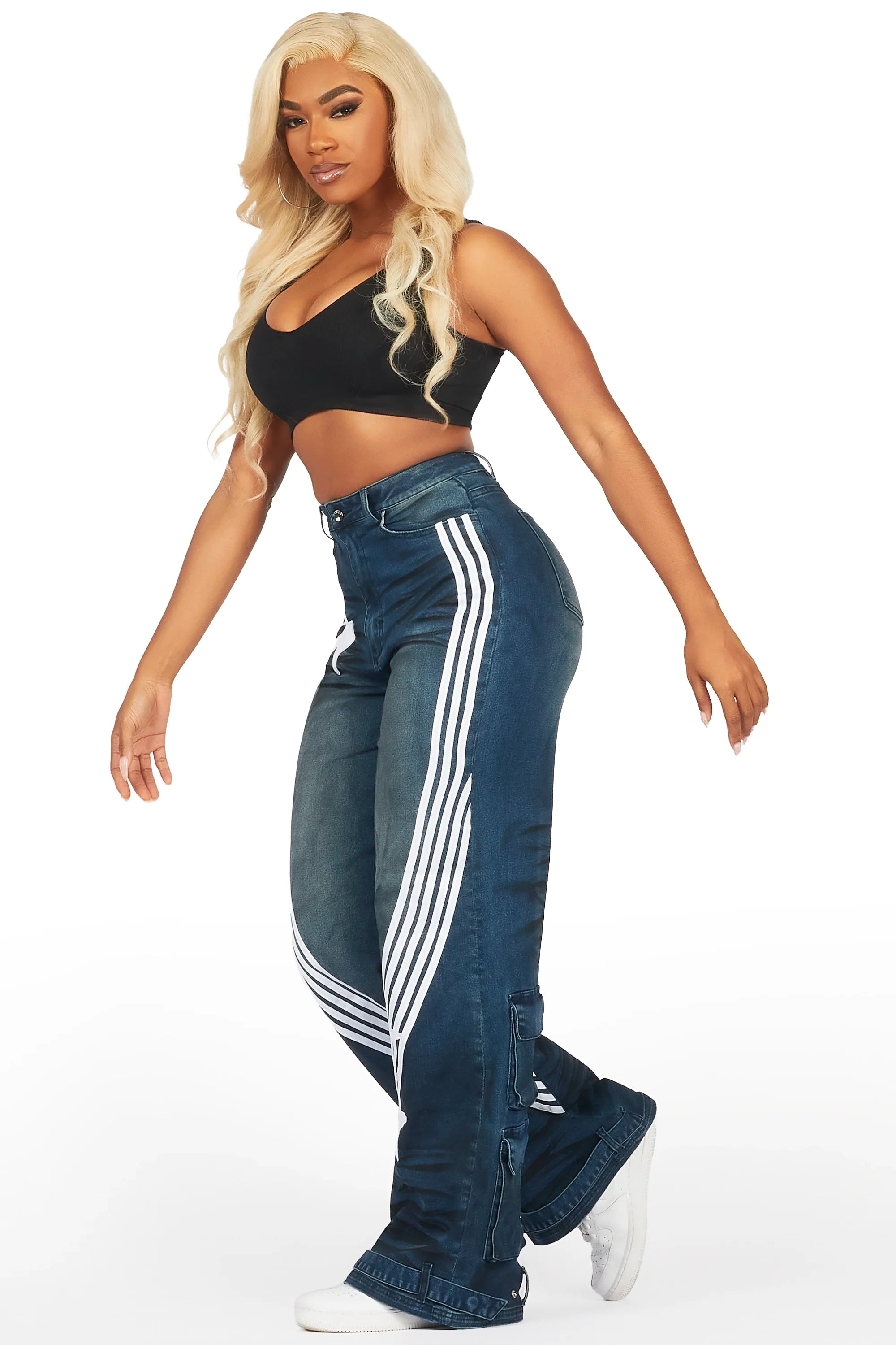 Bryana Dark Wash Wide Leg Jean