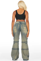 Tarella Tinted Dark Wash Wide Leg Jean