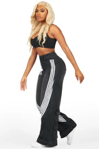 Bryana Black Wash Wide Leg Jean