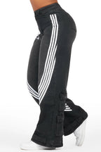 Bryana Black Wash Wide Leg Jean