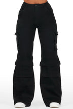 Precious Black Baggy Stacked Jean