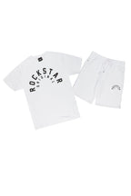 Felix White Graphic T-Shirt Short Set