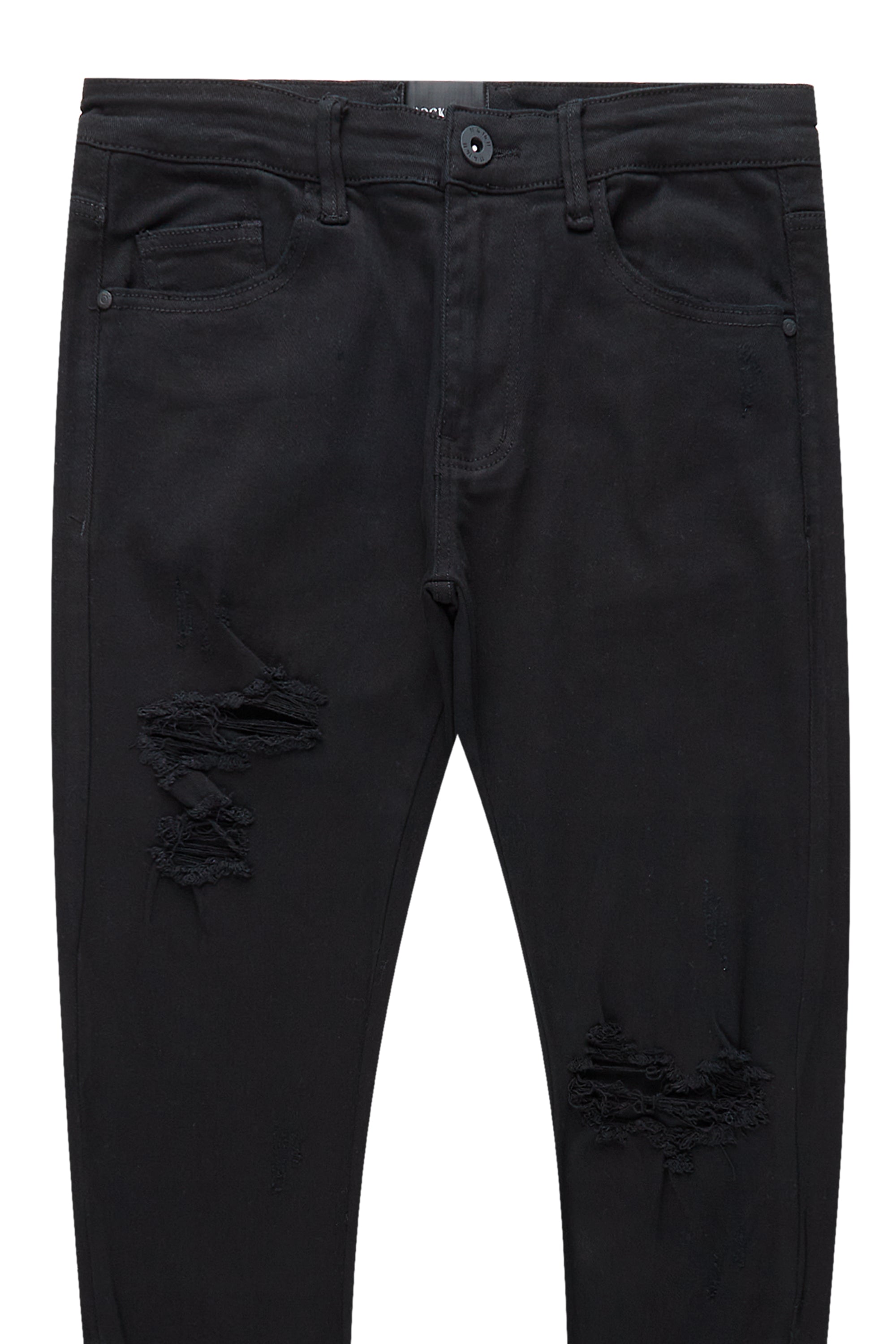 Ferg Black Stacked Flare Jean