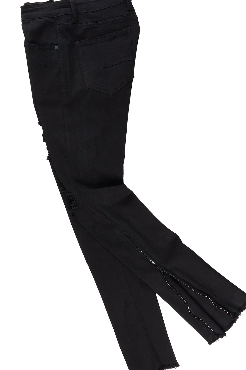 Ferg Black Stacked Flare Jean