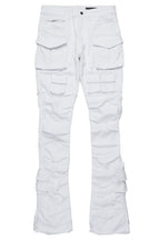 Gentry White Stacked Flare Jean