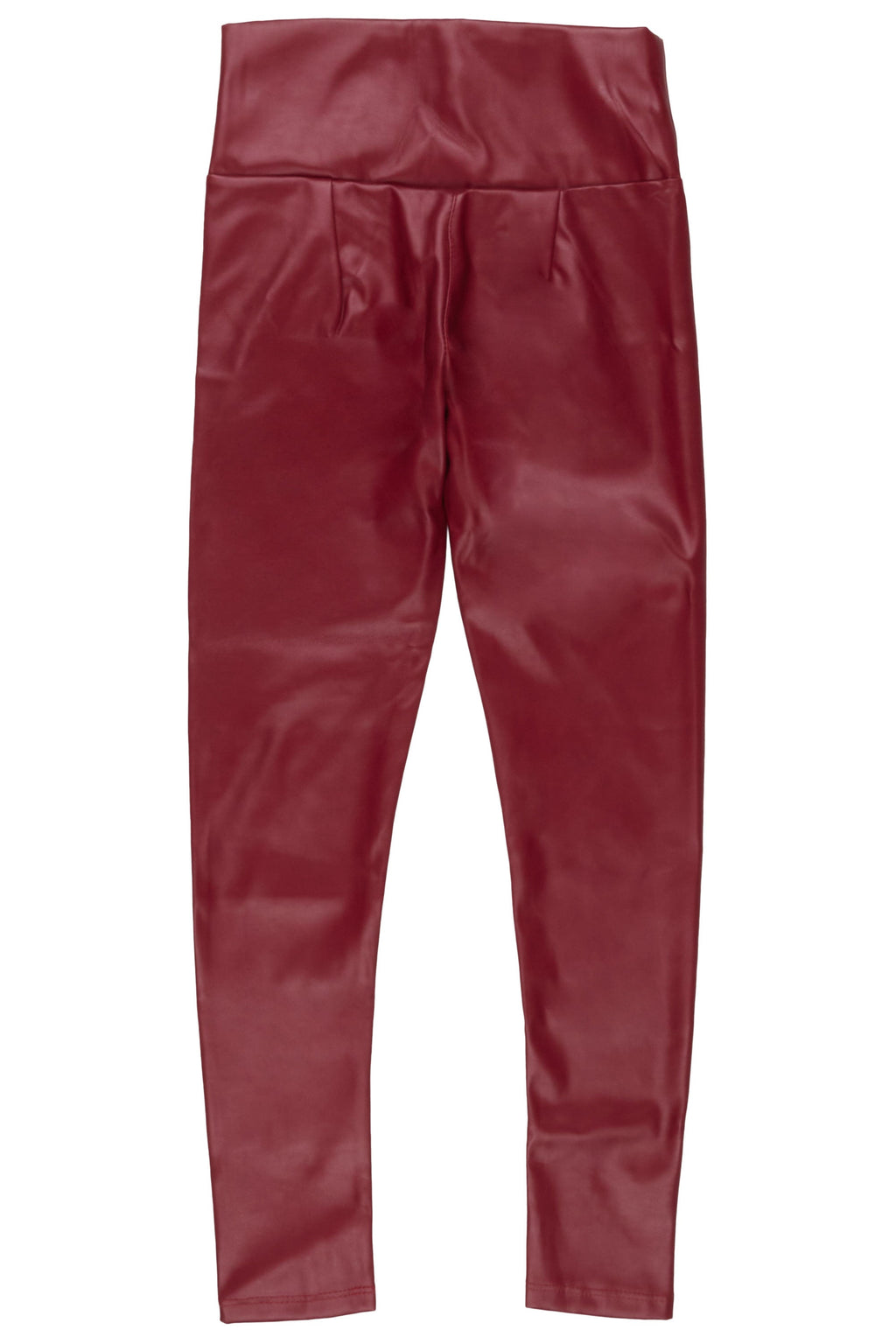 Girls Leilani Burgundy Faux Leather Leggings