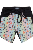 Girls Phebe Black/Multi Graphic Short