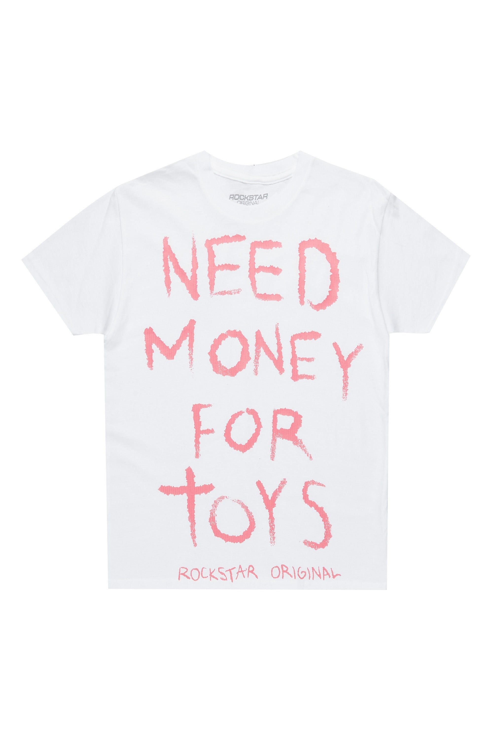 Girls M4 Toys White/Pink Graphic T-Shirt