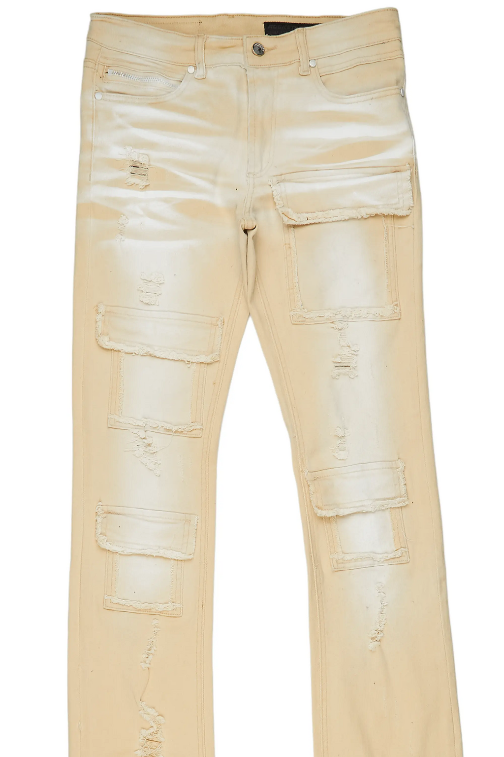 Grant Beige Super Stacked Flare Jean