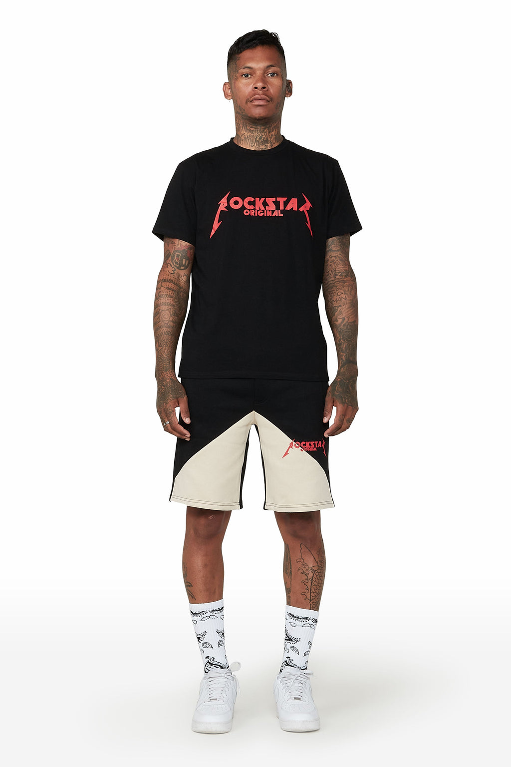 Scottie Black/Beige Short Set