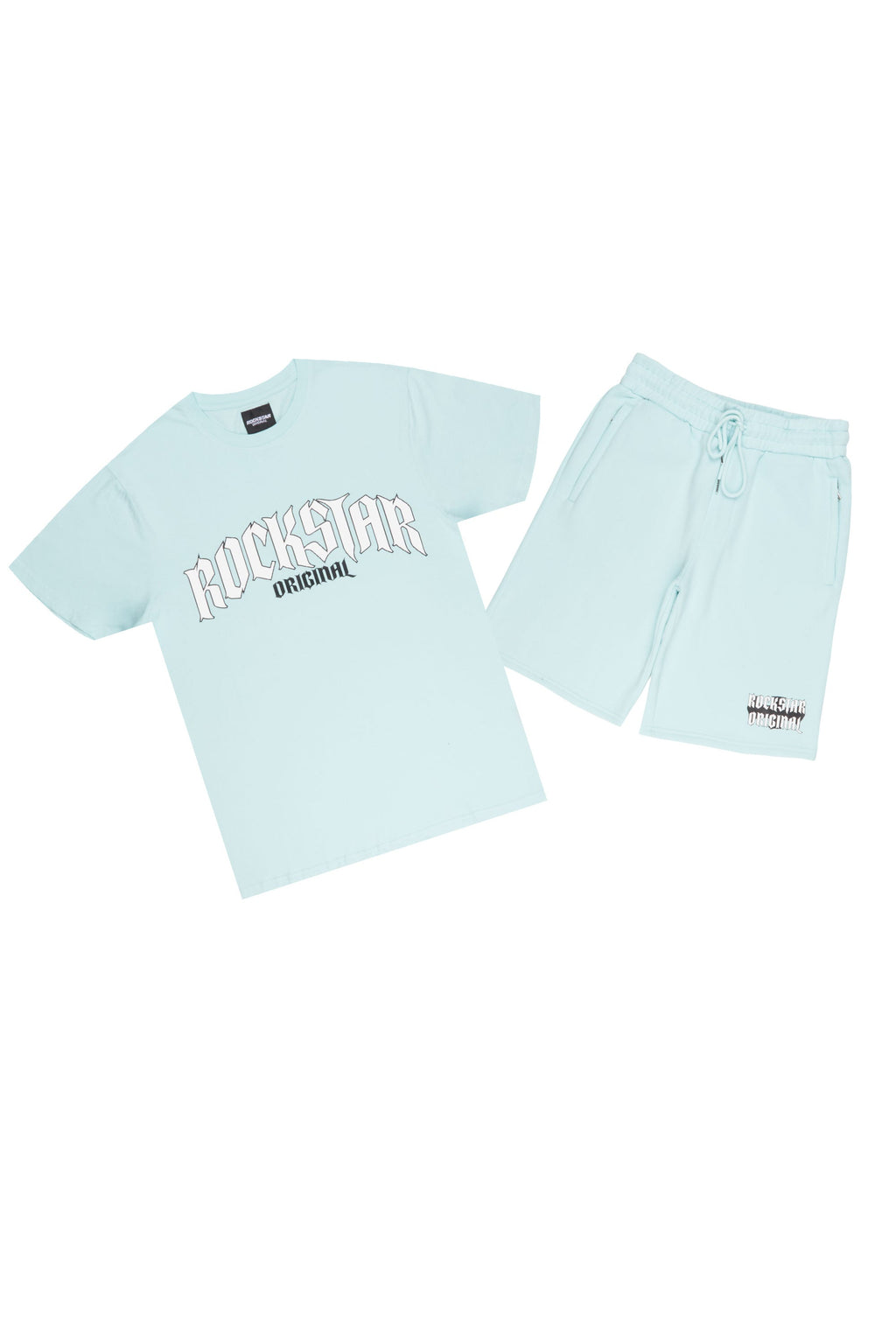 Harlee Aqua Graphic T-Shirt Short Set