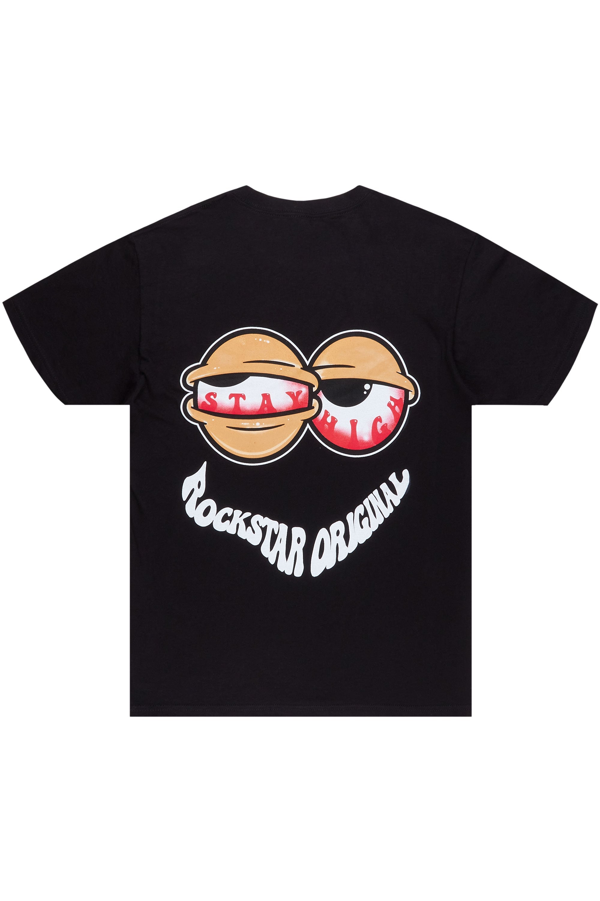 Highya Black Graphic T-Shirt