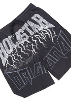 Hustle Black Button Down Short Set