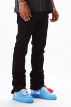 Jaymes Black Stacked Flare Jean