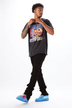 Jaymes Black Stacked Flare Jean