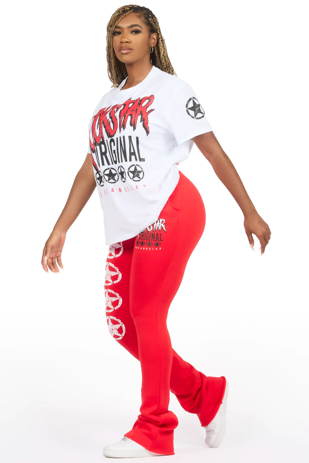 Diandra White/Red T-Shirt Track Set