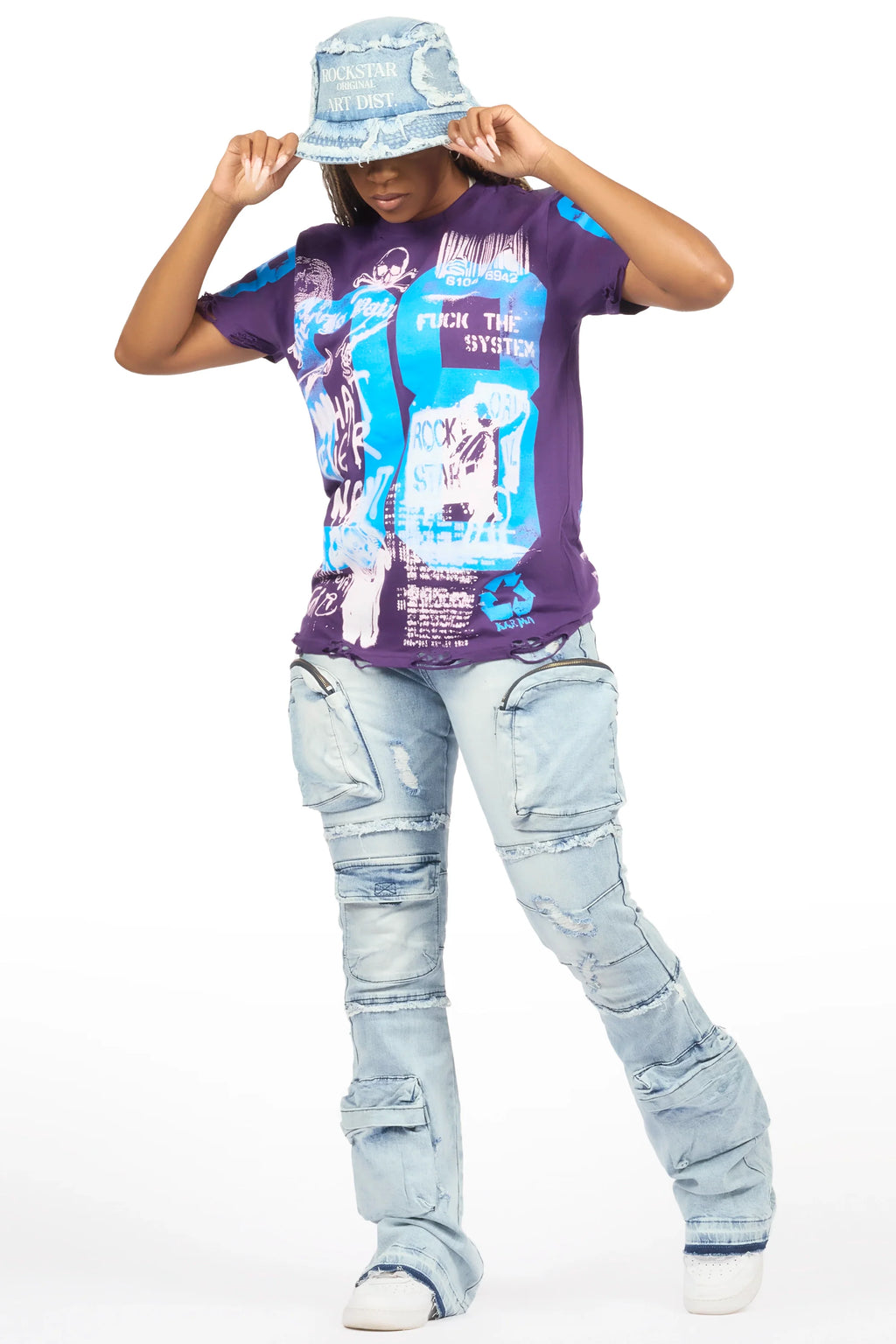 Kammile Purple Oversized T-Shirt