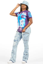 Kammile Purple Oversized T-Shirt