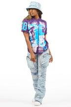 Kammile Purple Oversized T-Shirt