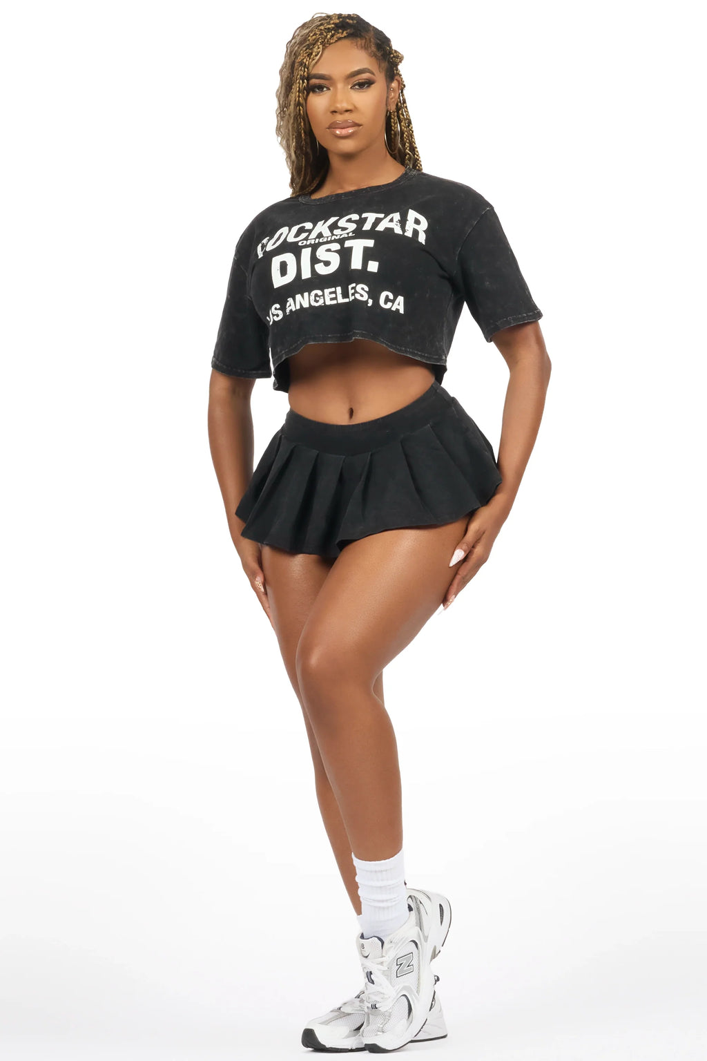 Tania Black Skirt Set