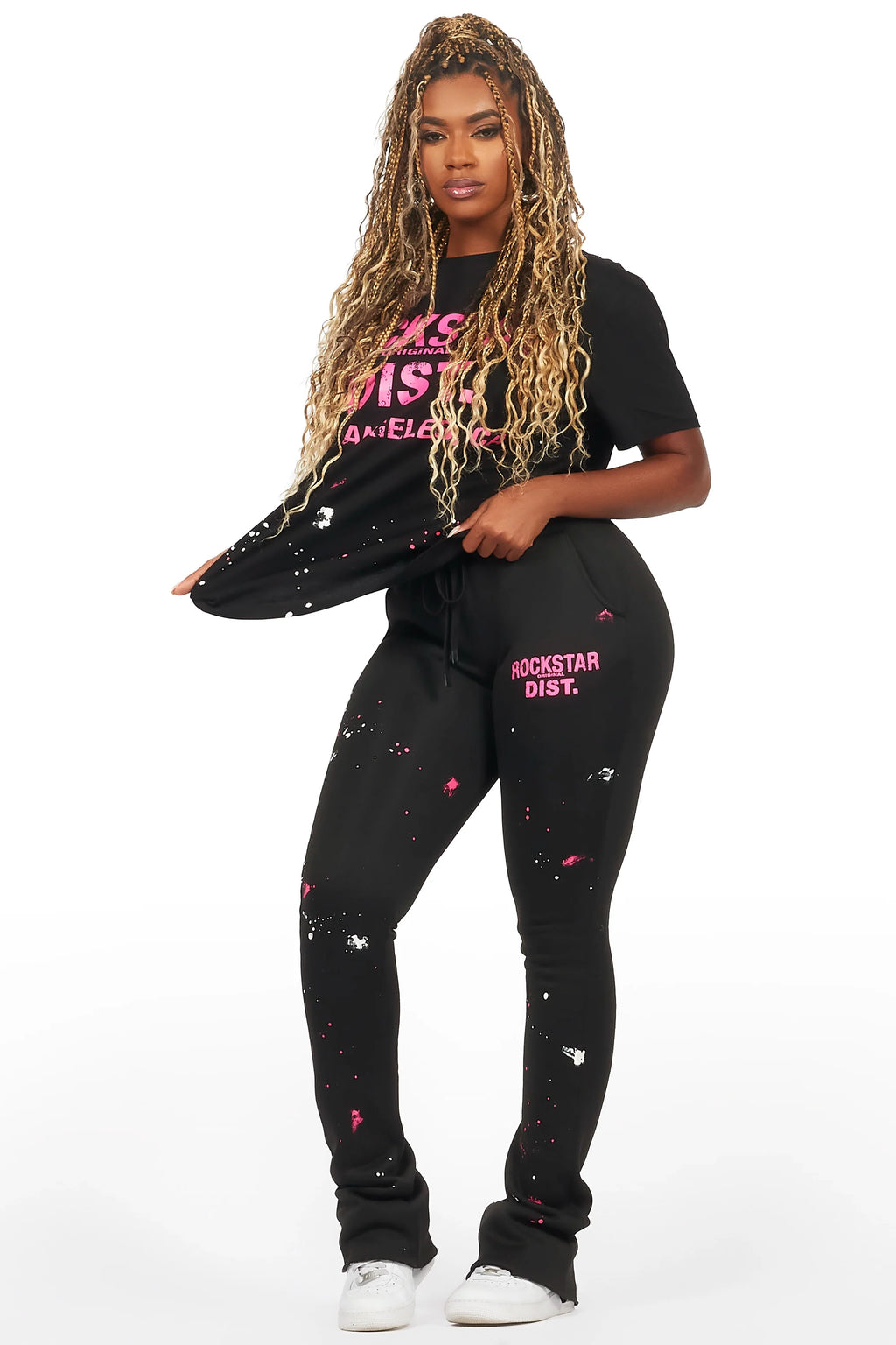 Jalynn Black T-Shirt Trackset