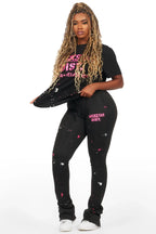 Jalynn Black T-Shirt Trackset