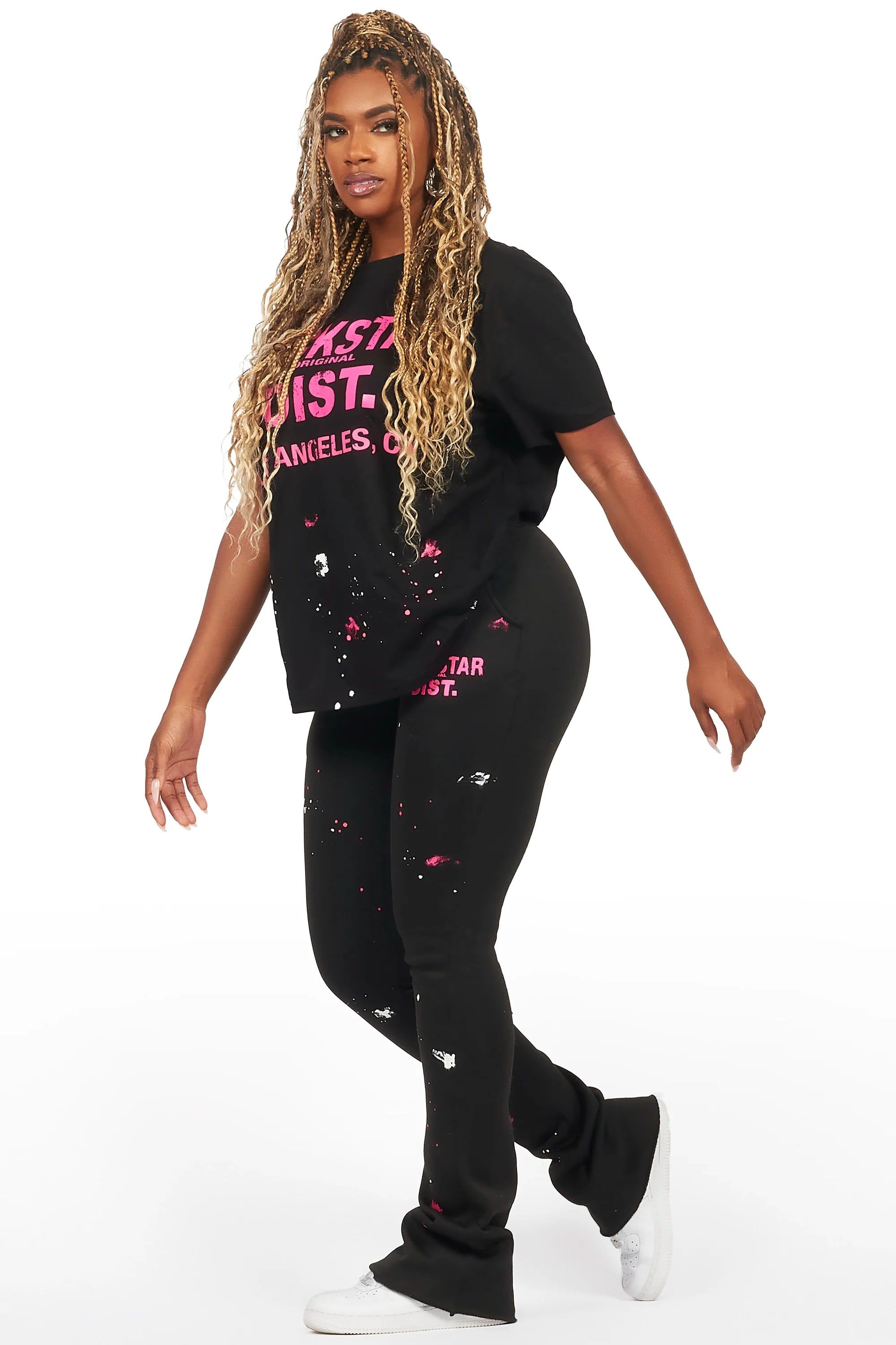 Jalynn Black T-Shirt Trackset