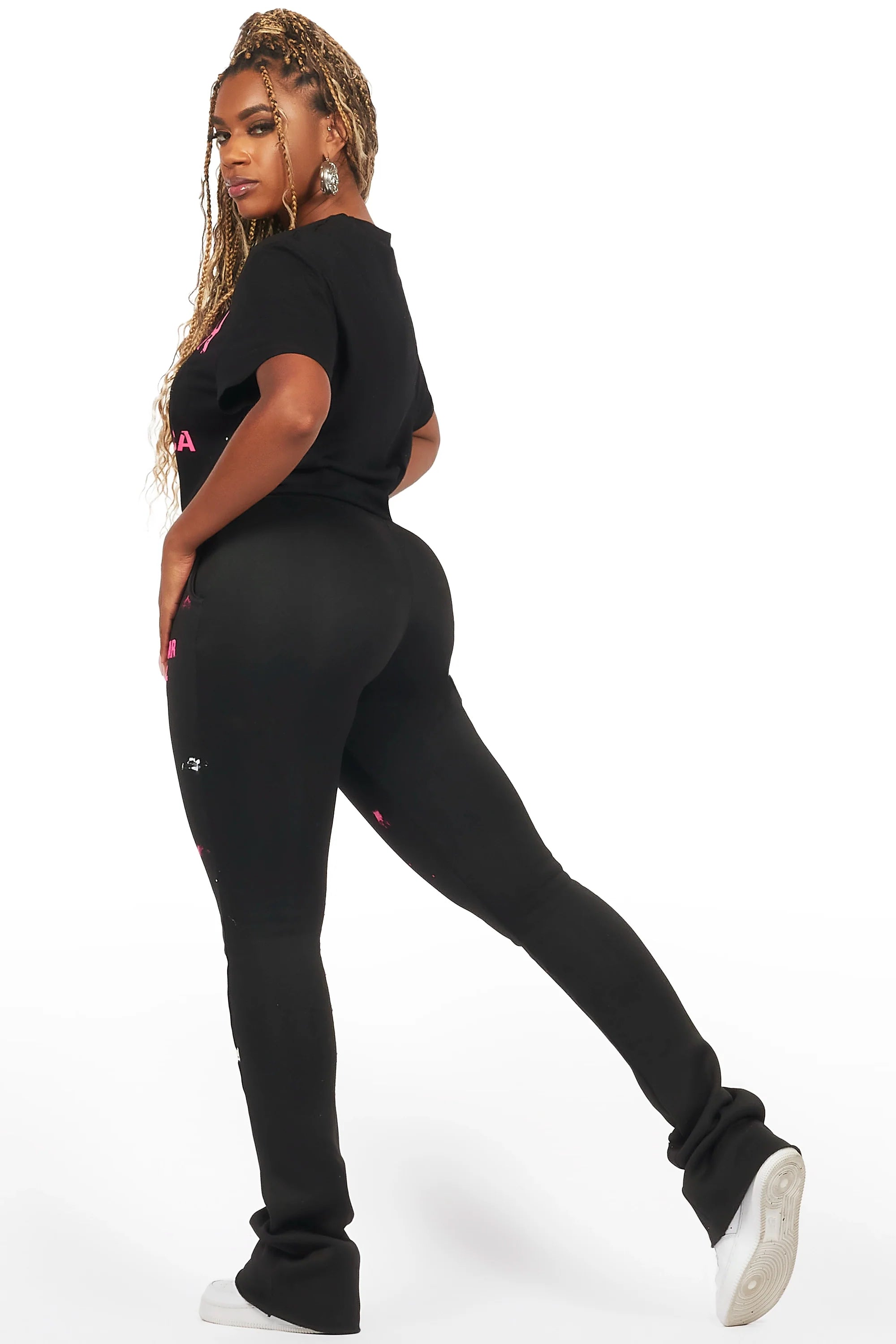 Jalynn Black T-Shirt Trackset