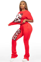 Nahomy Red T-Shirt Trackset