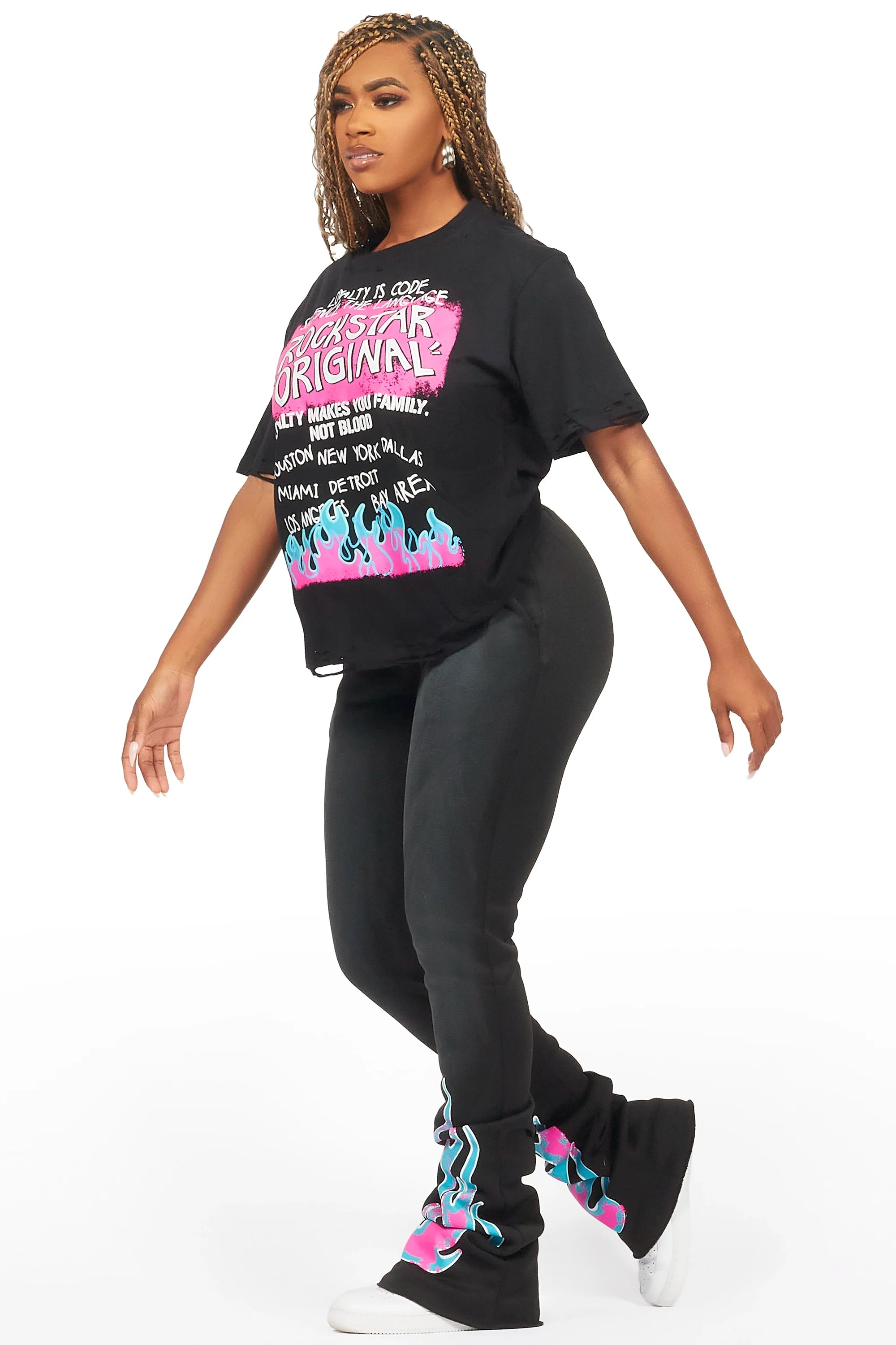 Bridgette Black T-Shirt Trackset