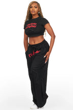 Shelley Black/Red T-Shirt Trackset