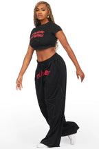 Shelley Black/Red T-Shirt Trackset