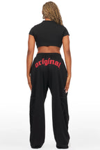 Shelley Black/Red T-Shirt Trackset