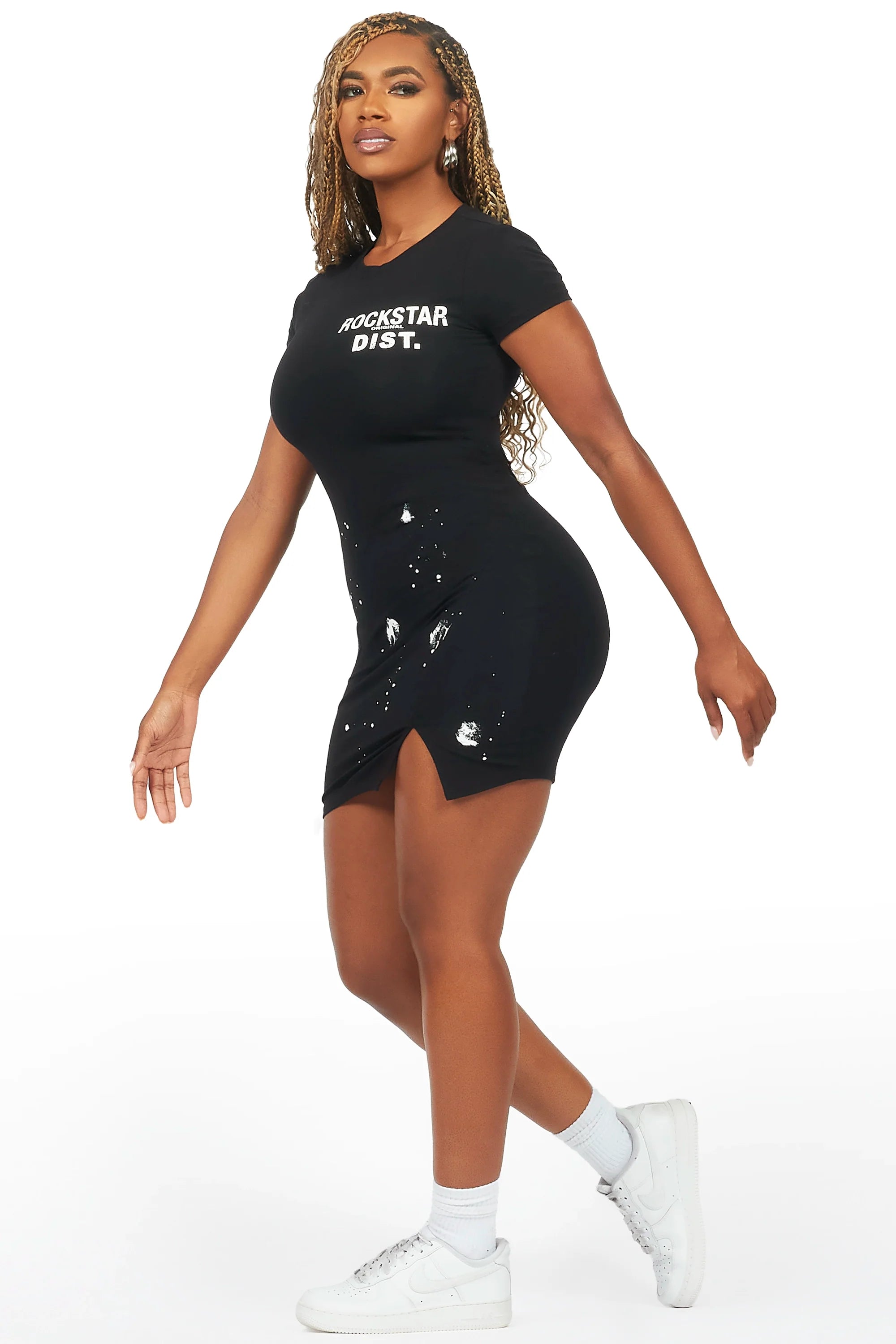 Lajuna Black Mini Dress