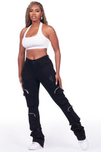 Alisson Black Cargo Super Stacked Jean