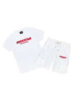 Keel Short Set-White/Red