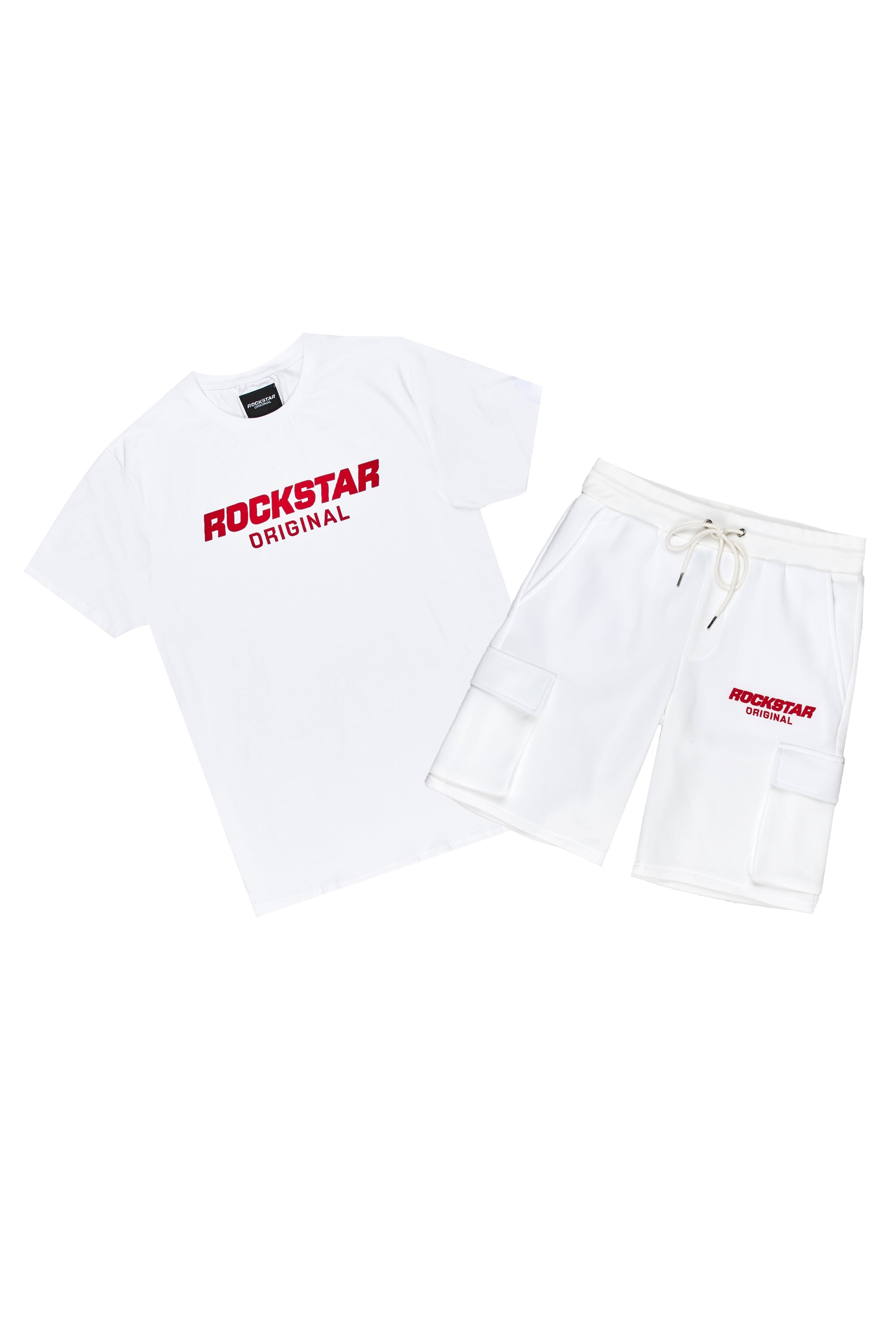 Keel Short Set-White/Red