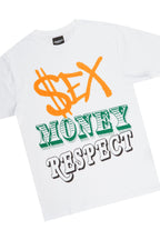 Kashy White/Orange T-Shirt Short Set