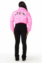 Keepin' Secrets Fuchsia Puffer Jacket