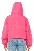 Keira Fuchsia Drippy Puffer Jacket