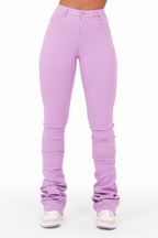Khadeeja Lavender Super Stacked Jean