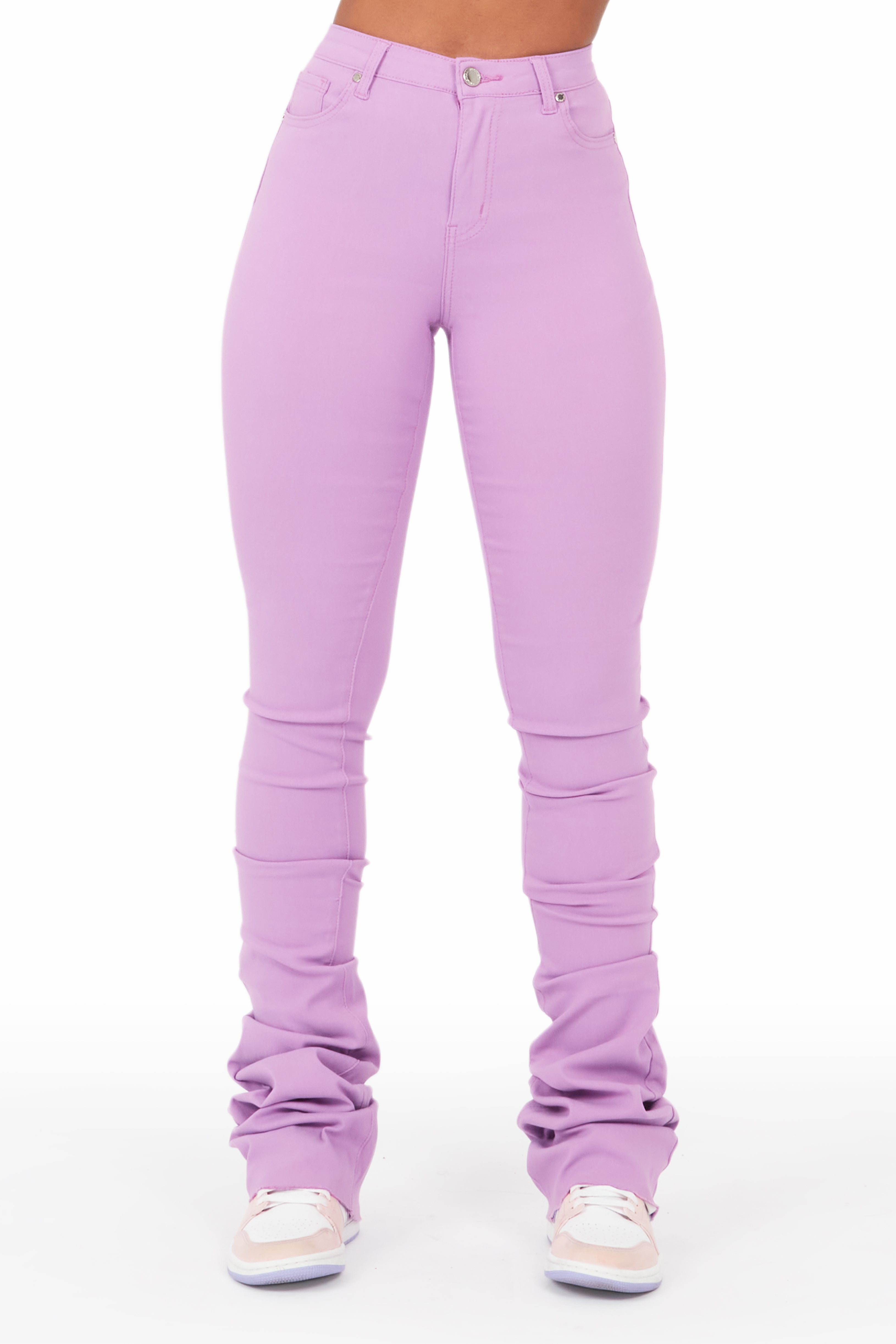 Khadeeja Lavender Super Stacked Jean