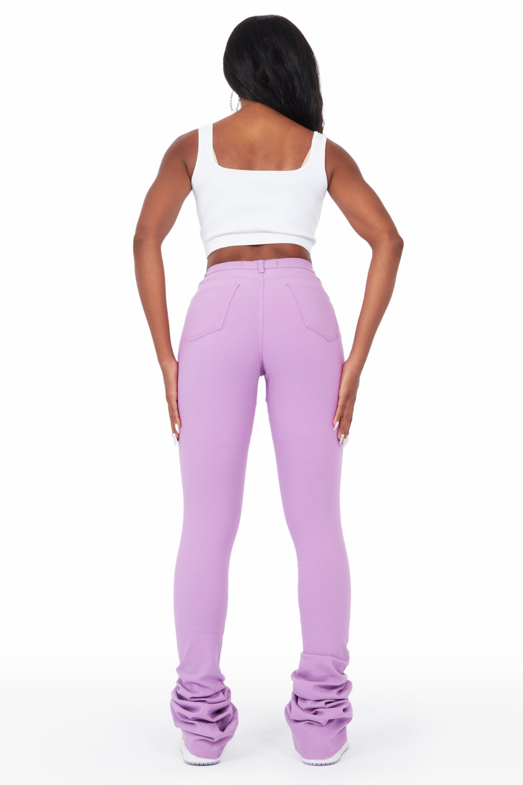 Khadeeja Lavender Super Stacked Jean