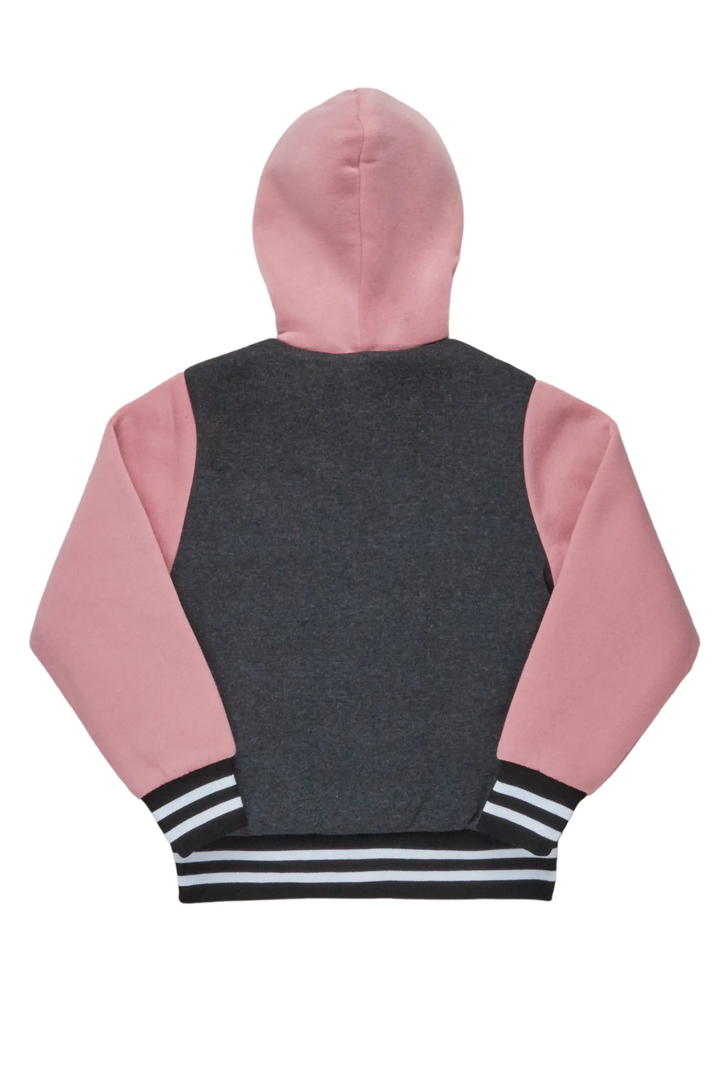 Kids Lalit Black/Pink Varsity Jacket
